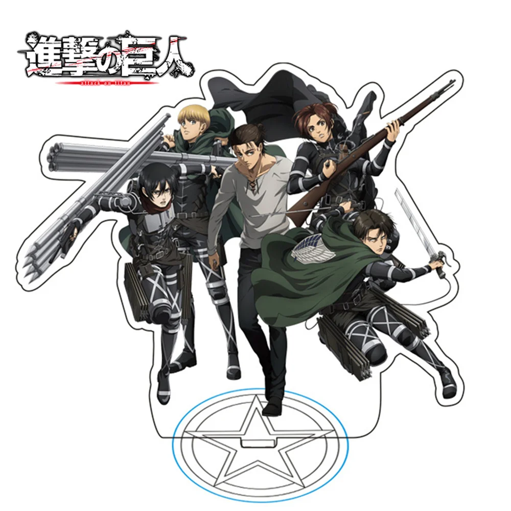 Attack on Titan 15cm Acrylic Action Figure Ornament - Clear Standing Sign Collectible Gift