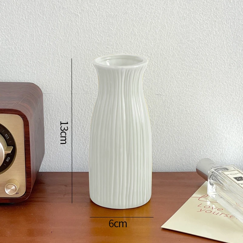 Modern Candy Color Ceramic Bud Vase for Pampas Grass and Flowers - Home Decor Accent