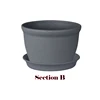 1PC with Tray Round Plastic Flowerpot 5
