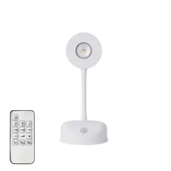 Wireless USB LED Motion Sensor Night Light for Indoor Spaces - Ideal for Kitchen, Bedroom, and Living Areas (White - remote control)
