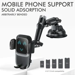Universal Suction Cup Car Phone Holder with Sticky Gel Pad (Black)