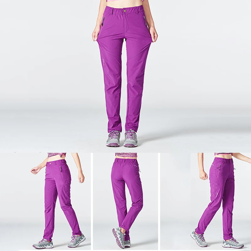 Hiking Pants TRVLWEGO Women Summer Trekking Pants Outdoor Running Walking Fishing Elastic Quick Dry Travelling Camping Trousers