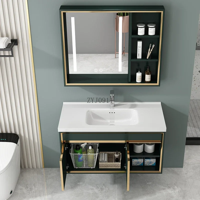 Bathroom Cabinet Combination Integrated Wash Basin Bathroom Washbasin Toilet Sink Smart Mirror Cabinet
