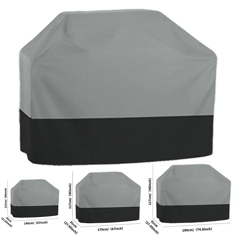 Premium Waterproof Outdoor Grill and Furniture Cover - Heavy-Duty 210T Fabric for Barbecues and Garden Protection