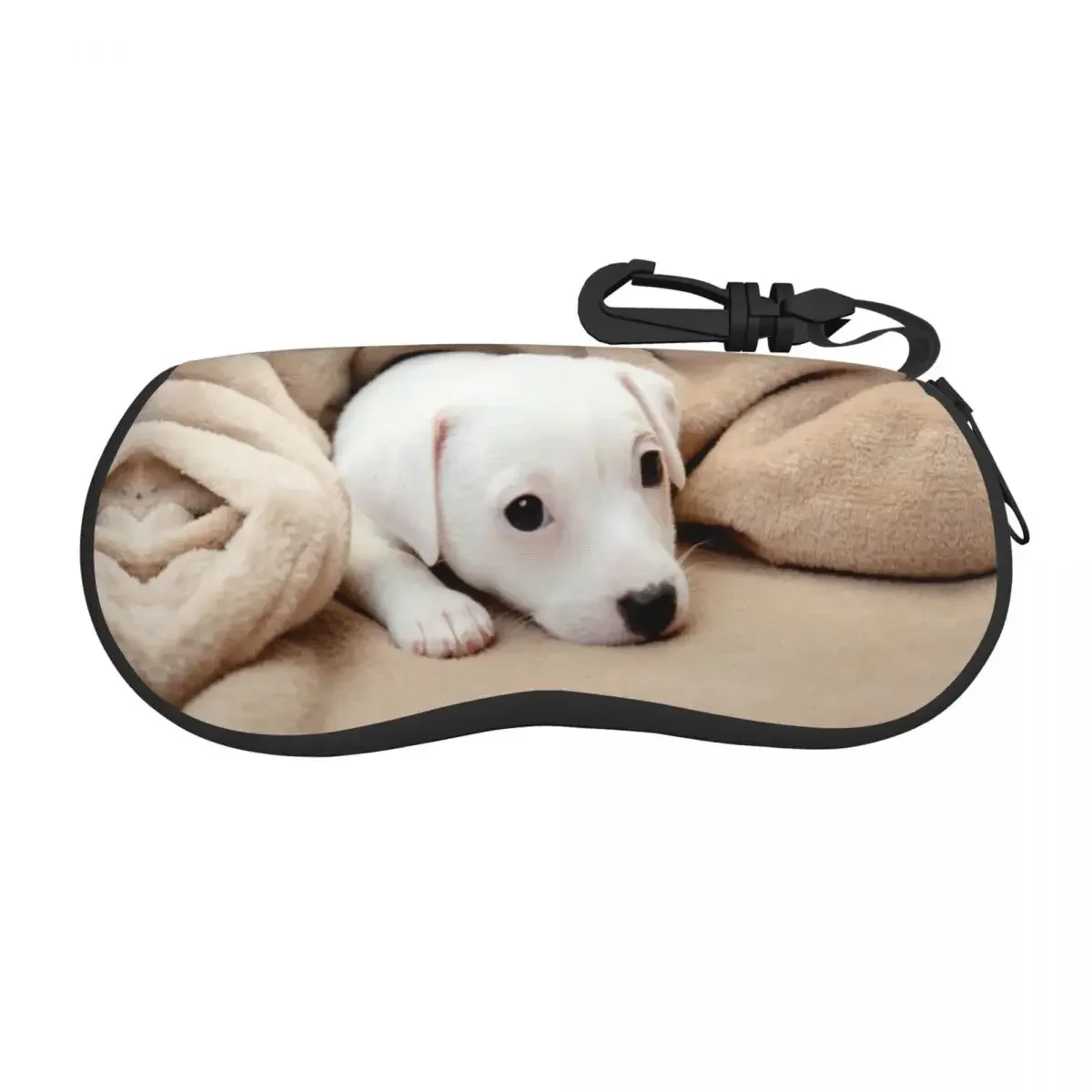 Glasses Case Cute Doggy Portable Zipper Unglasses Cover Storage