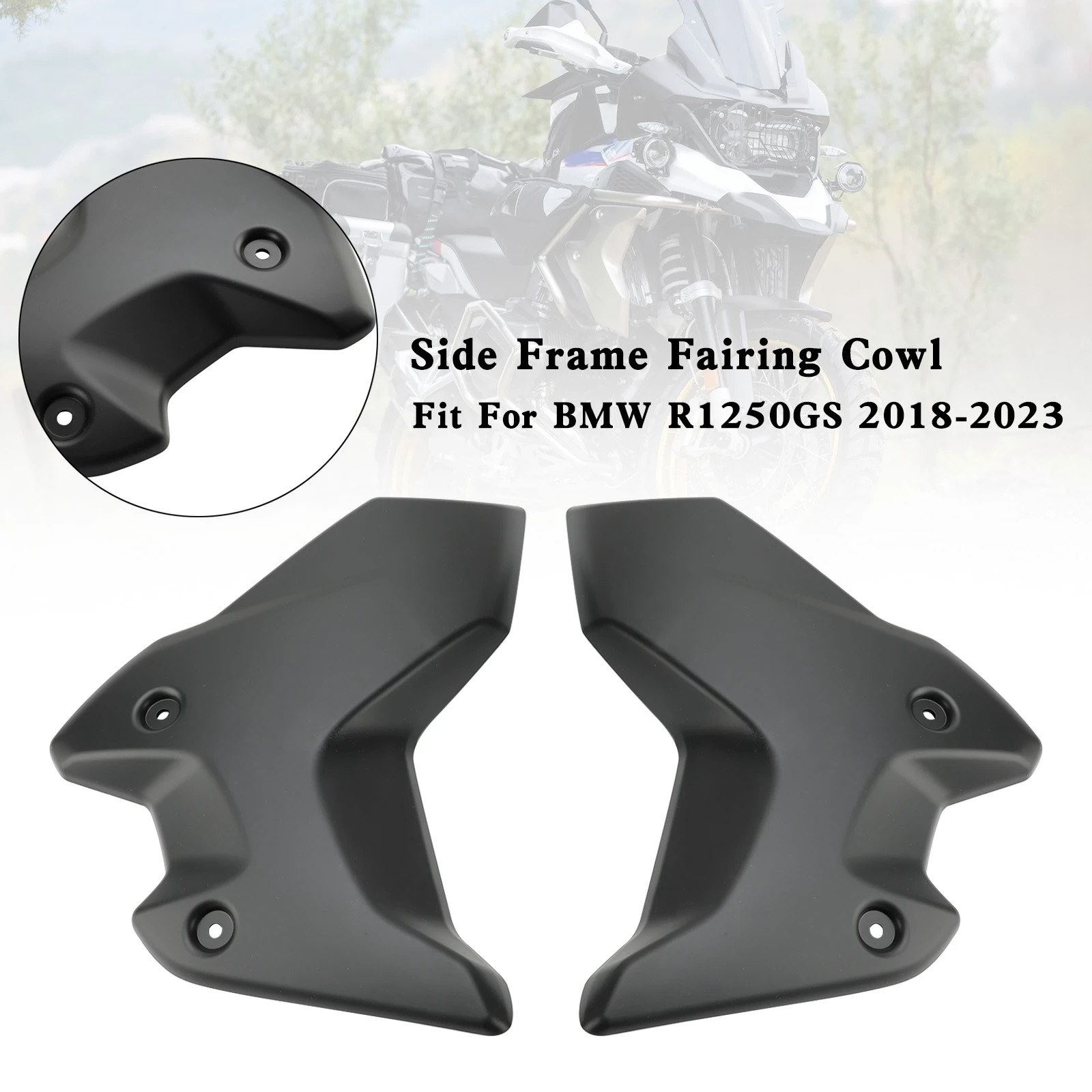 Seiten rahmen Verkleidung verkleidung Schutz verkleidung Kühler abdeckung für BMW R1250gs 2008-2014 schwarz – Detail 1