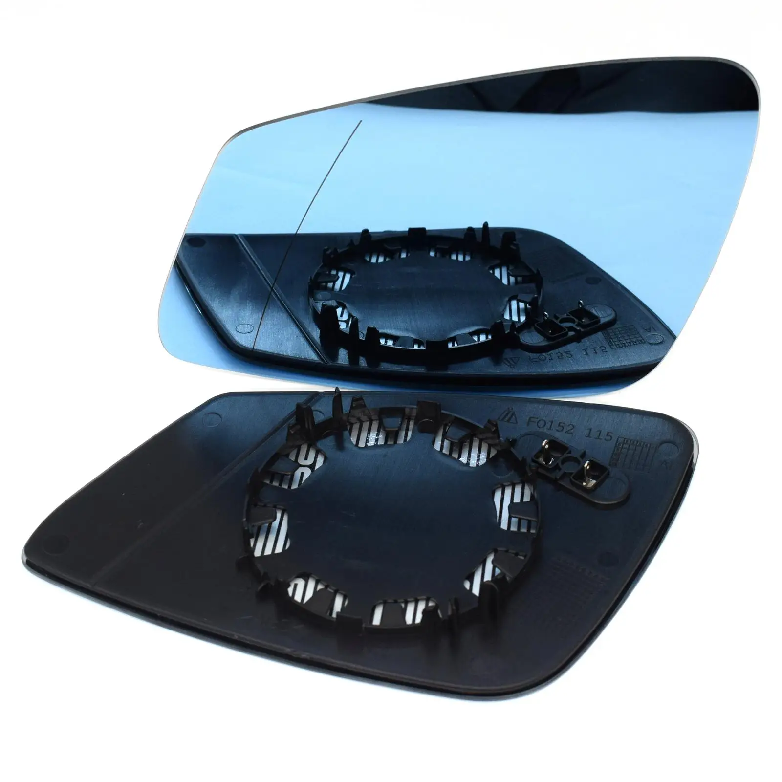 BMW 1 2 3 4 5 6 7 시리즈 F10 F20 F11 F01 F02 F30 F31 F46 F48 세트 운전자 승객 도어 사이드 윙 미러 유리 가열 블루