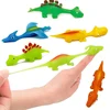5/10pcs Mini Dinosaur Slingshot Toy Kids Children Creative Cartoon Animals Finger Games Stress Relief Shooting Playing Favors 4
