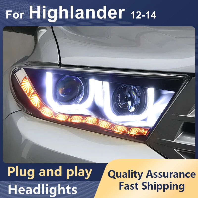 

Автомобильные фары для Toyota Highlander 2012-2014, двухсторонний сигнал поворота