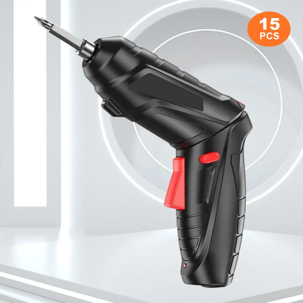 Rechargeable Electric Screwdriver Set with LED Lighting