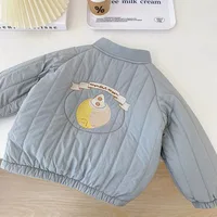 Vestes de printemps et d'automne pour bébés garçons et filles, manteaux en coton polaire brodé à manches longues pour enfants, vêtements d'extérieur pour enfants 5