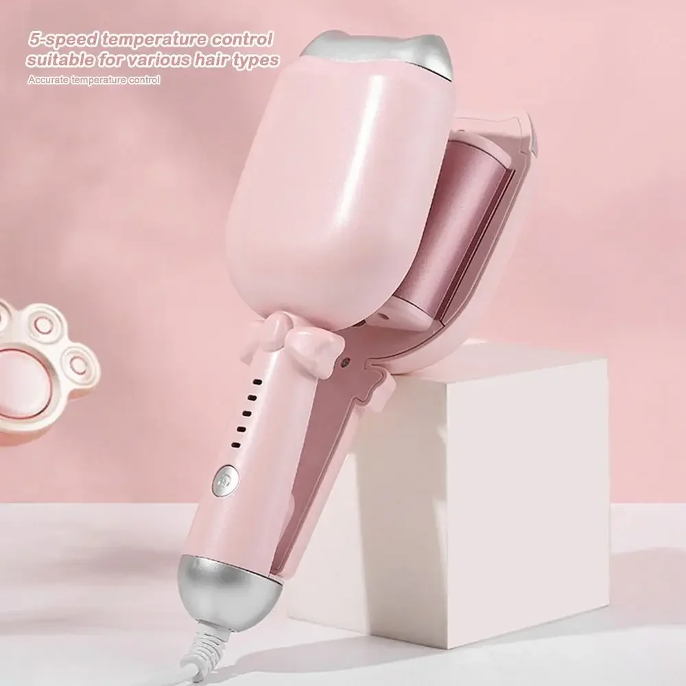 32mm Beach Waves Curling Wand 5 Speed Adjustment Rapid Heating Waver Curling Iron Anti-Scald Easy to Use Ionic Hair Waver