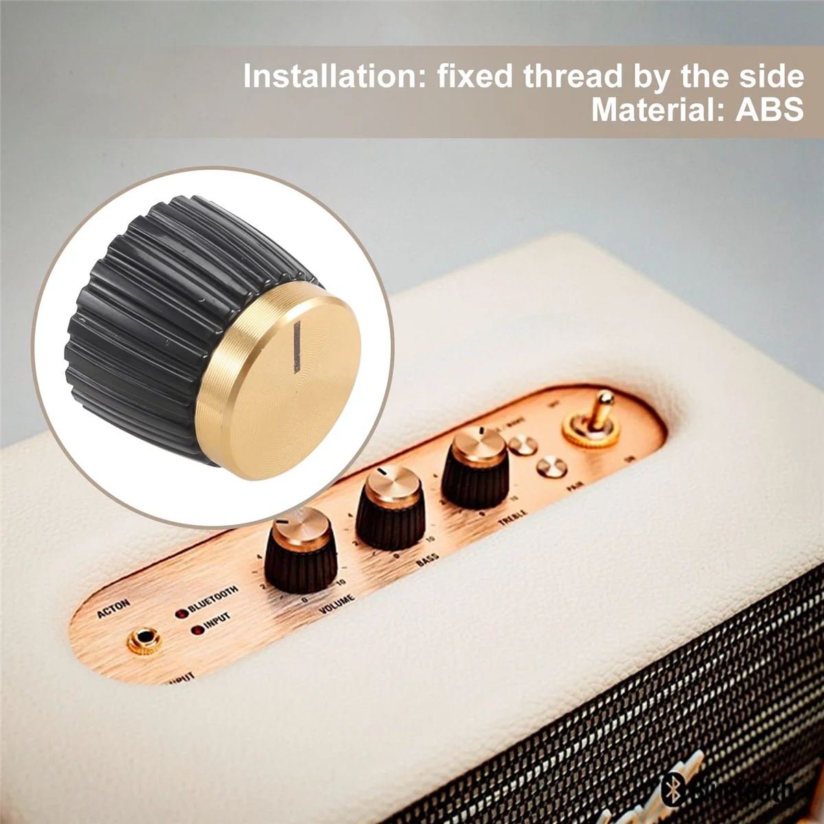 Premium Black Volume Control Knobs (Set of 10) for Amplifiers and Electric Guitars
