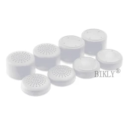 8-Pack Silicone Analog Thumb Stick Grip Caps - Enhanced Comfort and Control for Gaming Controllers (White)