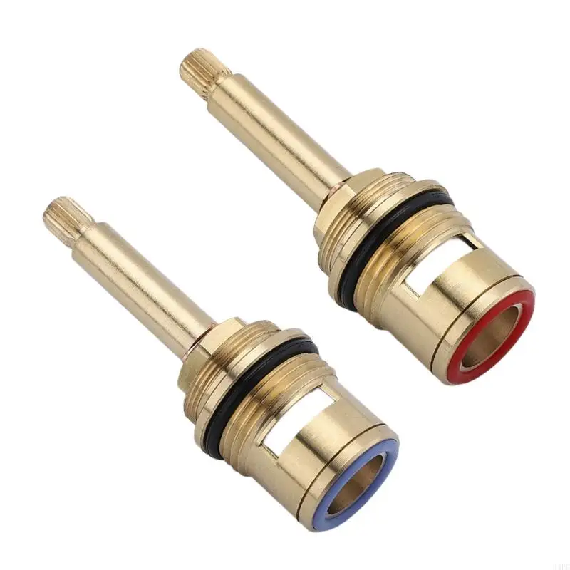 94PC Hot And Cold Water Spool Faucet Valves Brass Ceramic Stem Disc Cartridges