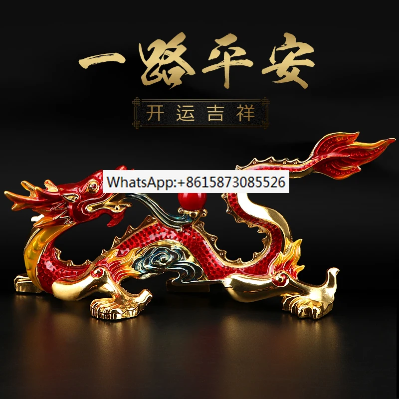 

HOME OFFICE Company SHOP CAR TOP Efficacious Money Drawing thriving business Lucky Royal Dragon FENG SHUI brass statue GOOD