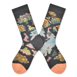 Trendy Personalized Abstract Hip Hop Embroidered Mid Tube Socks - One Size (1)