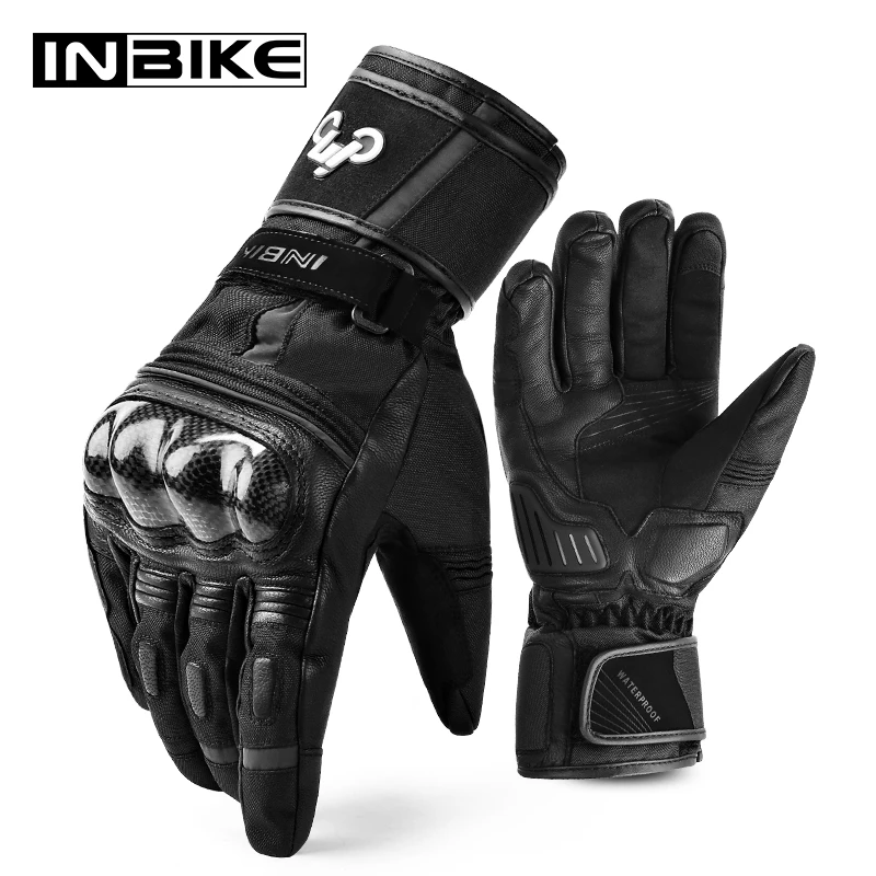 

INBIKE Winter Motorcycle Gloves Thermal Men's Motorbike Gloves TPR Pad Waterproof Gloves for Motor Racing Motorbike Accessories