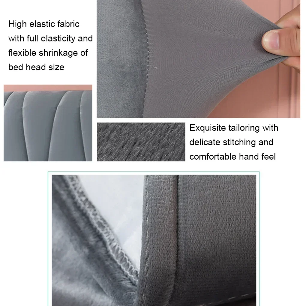 And Headboard With All-Inclusive Headboard Protector Cover Premium Double Elastic Bed Head Cover
