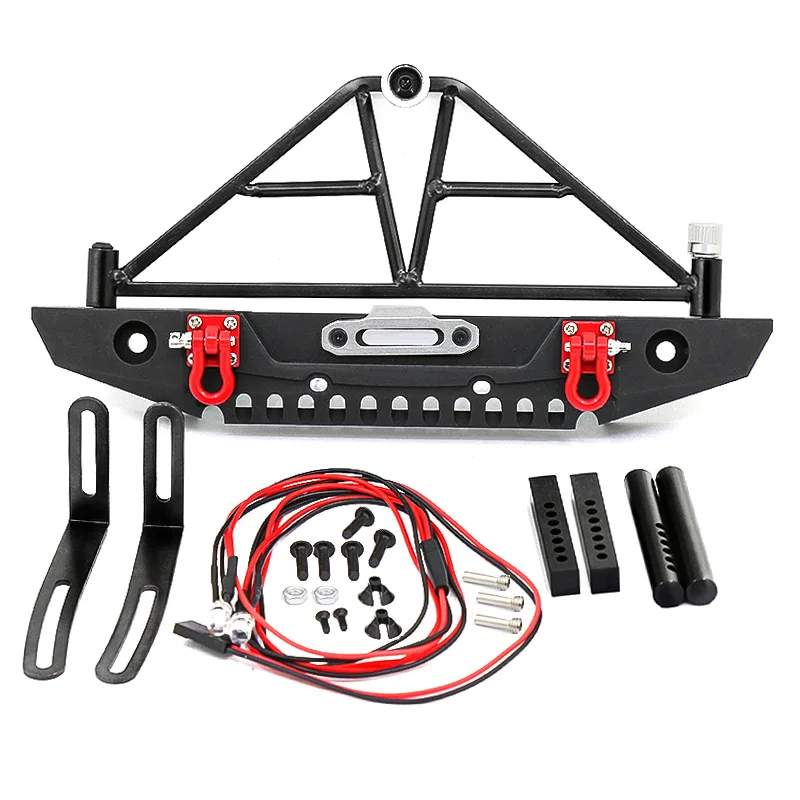 

Металлический задний бампер со стандартной планкой для внедорожника 1/10 RC Crawler Car Axial SCX10 Traxxas TRX4, обновленные детали