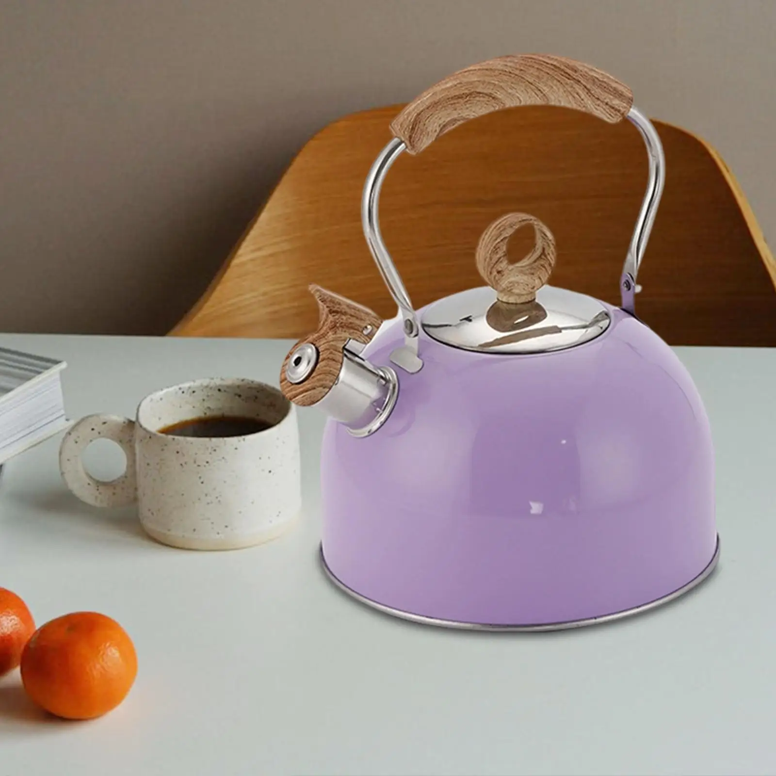 Whistling Tea Kettle for Stove Top 2.5L Stainless Steel Kettle with Heat Resistant Handle for Fast Boiling Coffee Milk and Tea