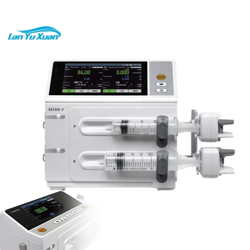 

HEIZLE Dual Channel Veterinary Automatic Syringe Injection Animal Infusion Syinge Pump Portable For Pet Hospital Clinic