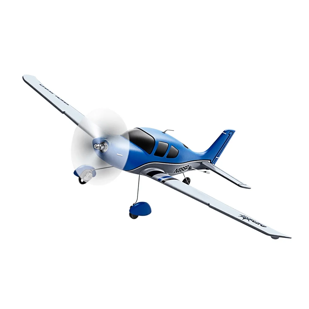 9IMOD RC 비행기 580 SR22 브러시리스 4채널 EPP 비행기 자동 균형 조정 30분 비행 시간 1000mAh 제어 글라이딩 항공기