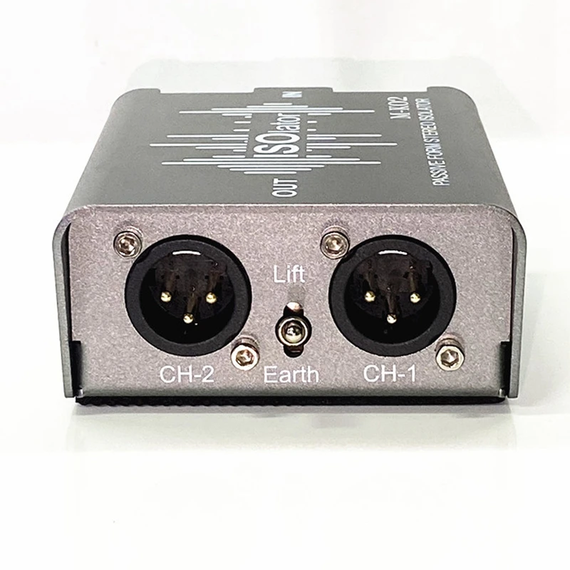 1 PCS Passive Dual 6.35Mm To XLR Audio Stereo Signal Isolator 2 In 2 Out Eliminator Box Plastic+Metal As Shown For DJ Mixer 5