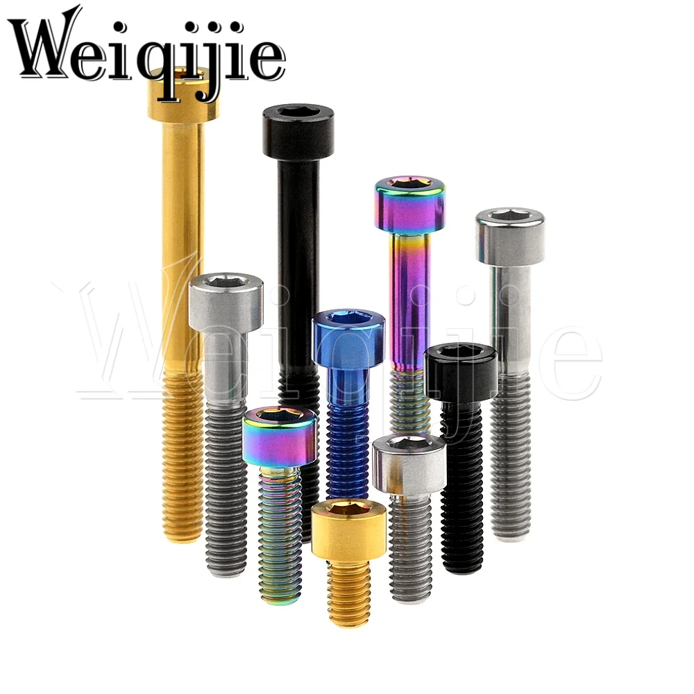 Titanium Bolts M5/M6X10/12/15/16/18/20/23/25/30/35/40/45/50/55/60/65mm Seatpost Overhead Brake Allen Key Screw for Bike