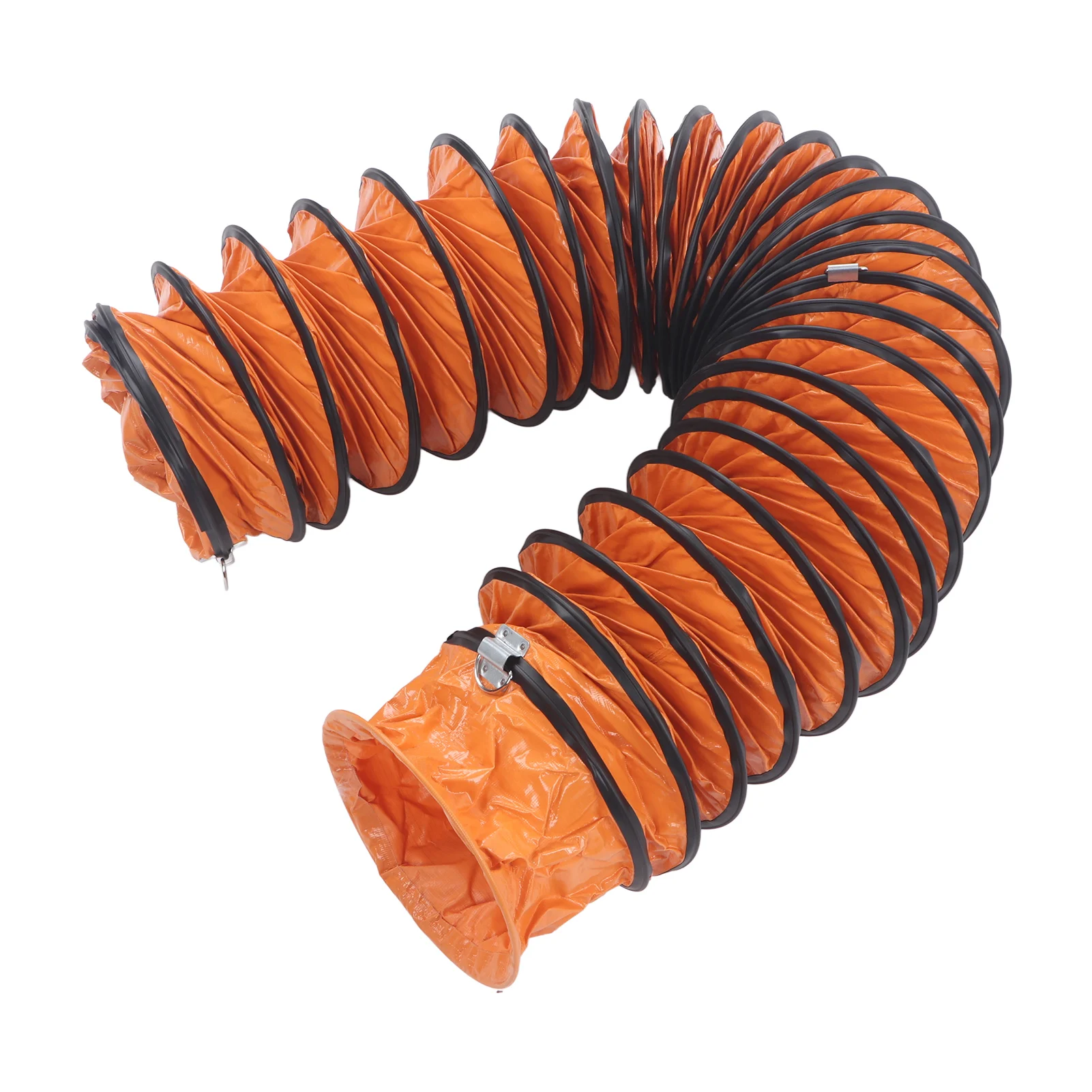 

Duct Hosing PVC Flexible for Exhaust Fan Heavy Duty 8in with S Shaped Hook Steel Bracket PVC Duct Hose Piping