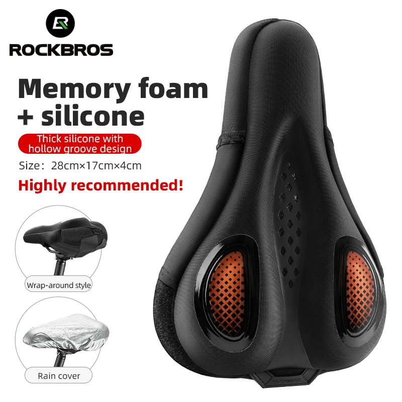 

Велосипедное седло ROCKBROS, чехол из жидкого силикона, амортизирующая, дышащая удобная подушка, высокий отскок