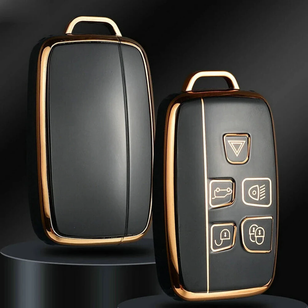 

Car Key Case Cover For Jaguar For Land Rover Accessories Housing Keys Black Key Decoration Case