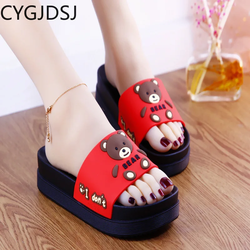 Soft Sole Indoor Slippers Women Luxury Brand New Summer Non-slip Beach  Sandals Woman Fashion Buckle Platform Flip Flops - Women's Slippers -  AliExpress