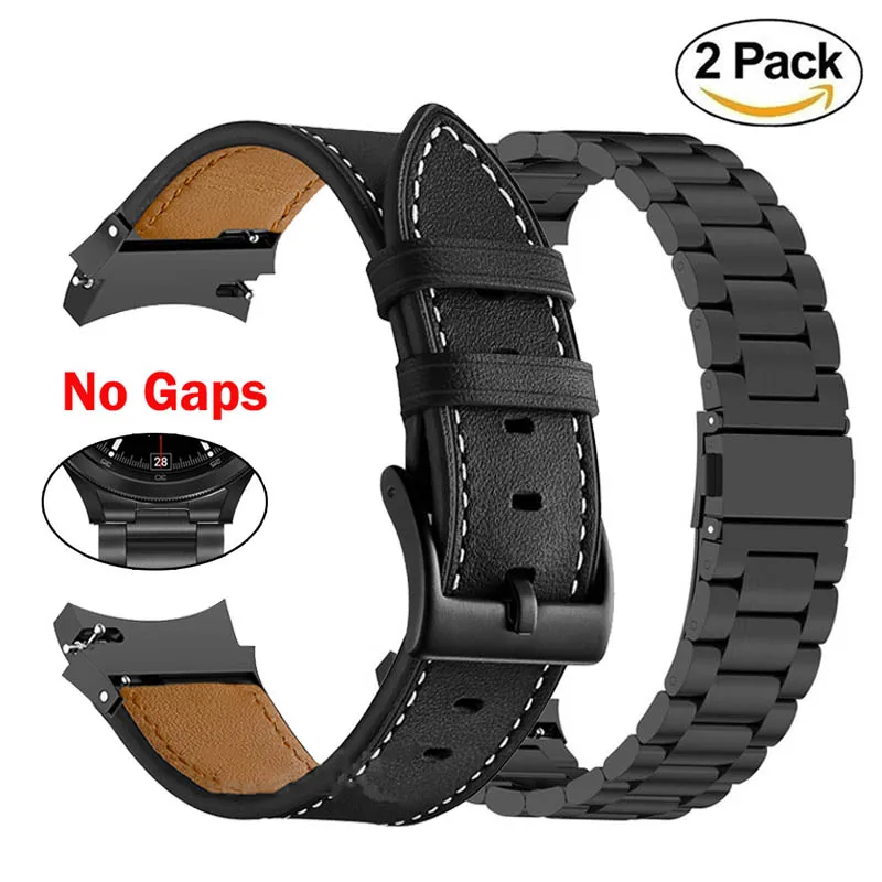 No Gaps Stainless Steel Strap For Samsung Galaxy Watch 4 Classic 46mm
