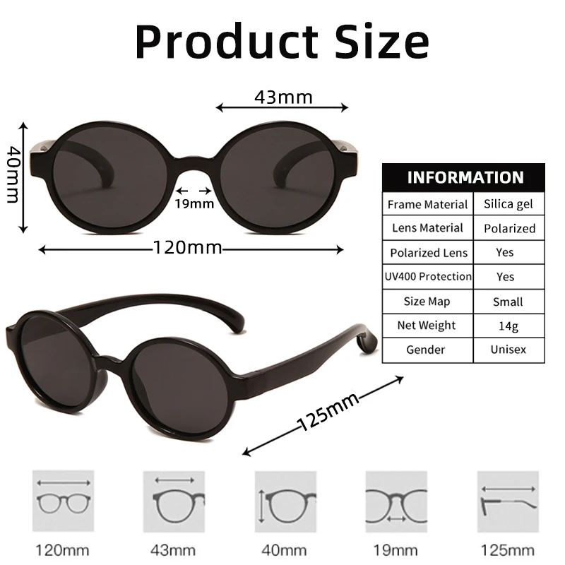 Baby Girls Cute Silica Gel Round Outdoor Sun Protection Sunglasses Children Lovely Sunglasses Boys Kids Eye Protection Glasses