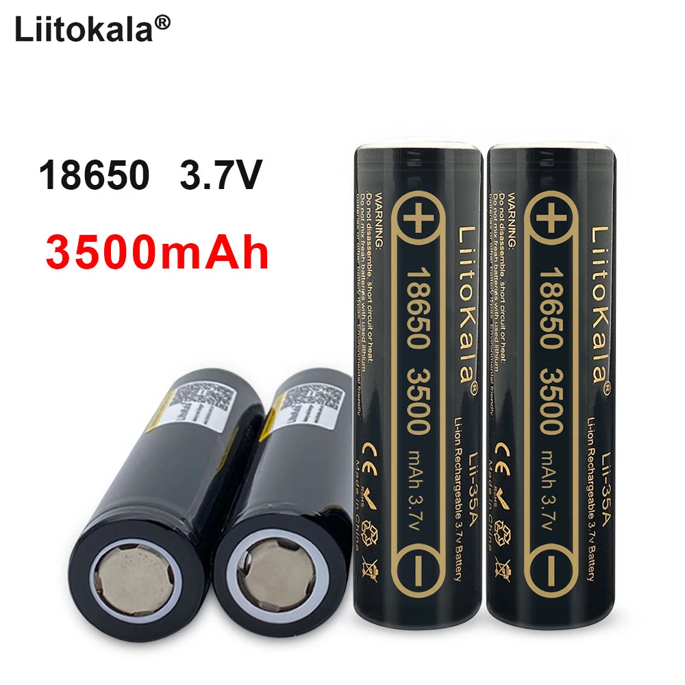 Аккумуляторная батарея Liitokala 18650, 3,7 в, 3500 мАч