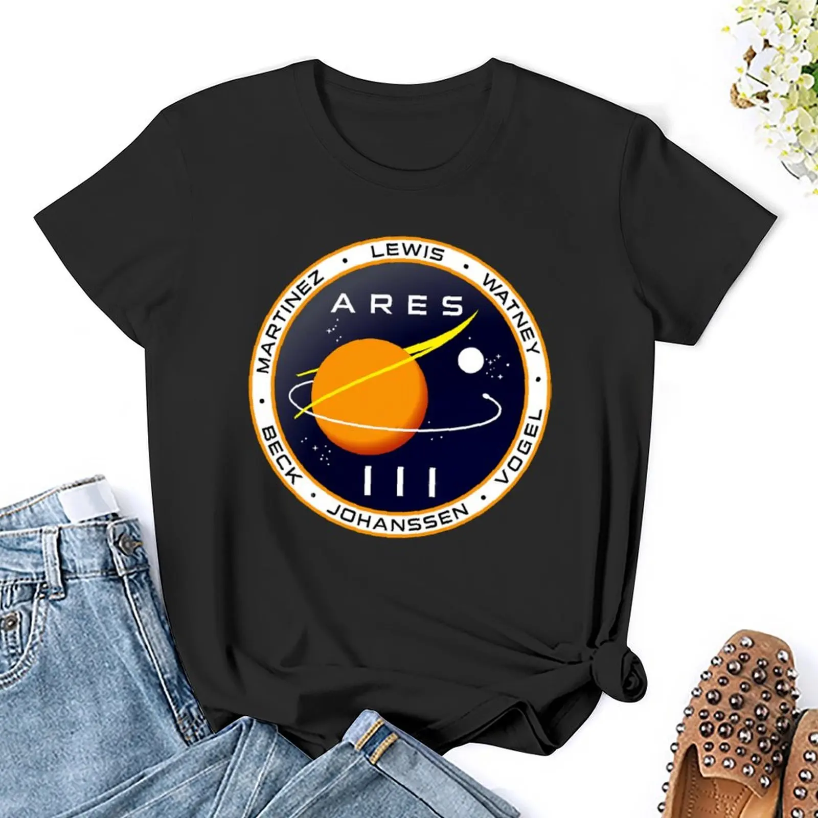Girocollo Mission To Mars The Martian Essen T-Shirt Campaign Tees Hipster Humor Graphic Leisure