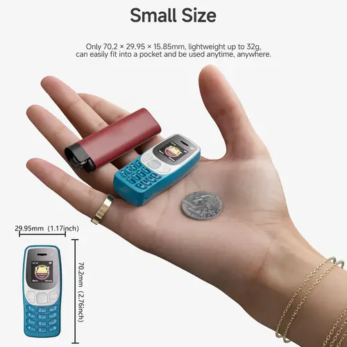 SERVO BM80 2G VS 4G Mini Mobile Phone Dual SIM Speed Dial Auto Call Recording Blacklist Magic Voice Small Cellular Phones Type-C - Image 6