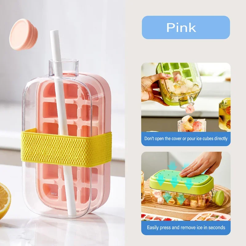 500/800ml Plastic Cup Transparent Lid Straw Food Grade Ice Kettle Water Bottle Tea Cup Juice Milk Water Drinkware