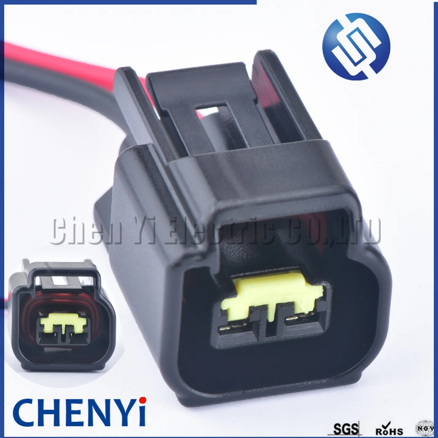 Description Picture 3 of item2 Pin Automotive waterproof connector harness Ignition Coil Wire Harness plug FW-C-2F-B FW-C-2M-B for Ford Focus Yamaha Mazda