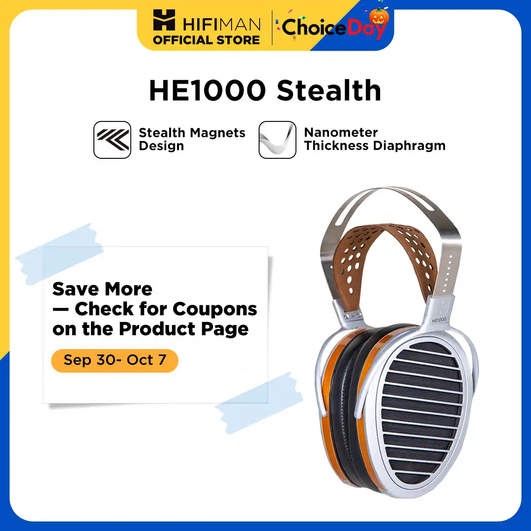 HIFIMAN HE1000 Stealth Magnet Planar Magnetic Full-Size Over-Ear