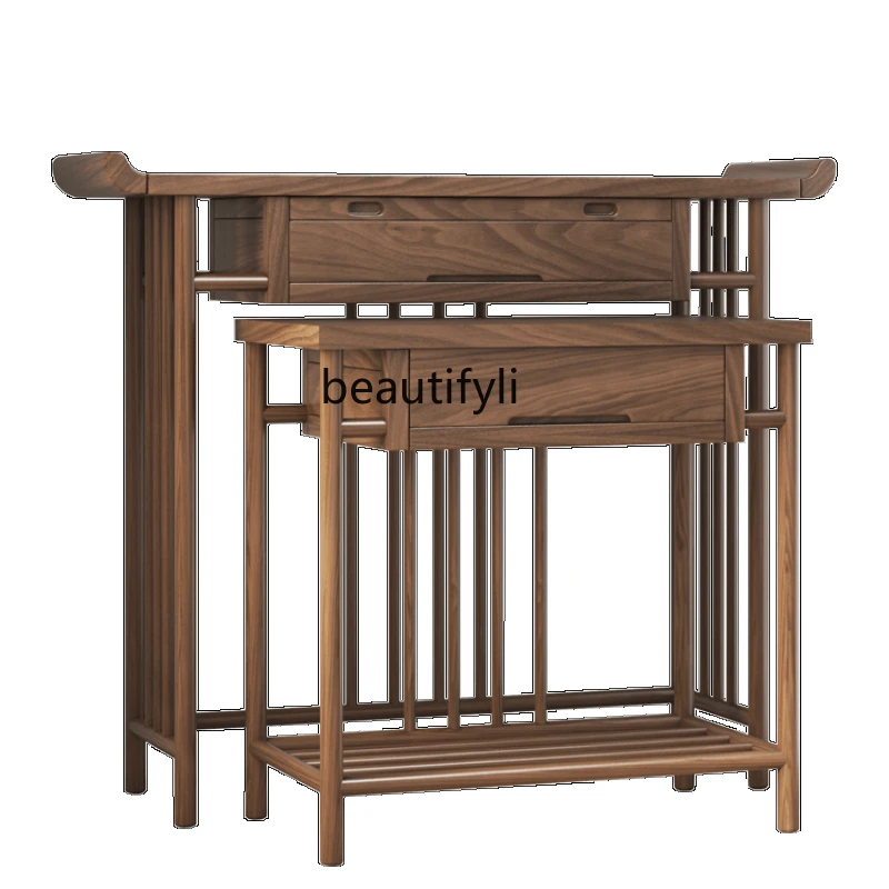 

Chinese Solid Wood Combination Incense Burner Table Living Room Incense Table Modern Minimalist Table for God of Fortune