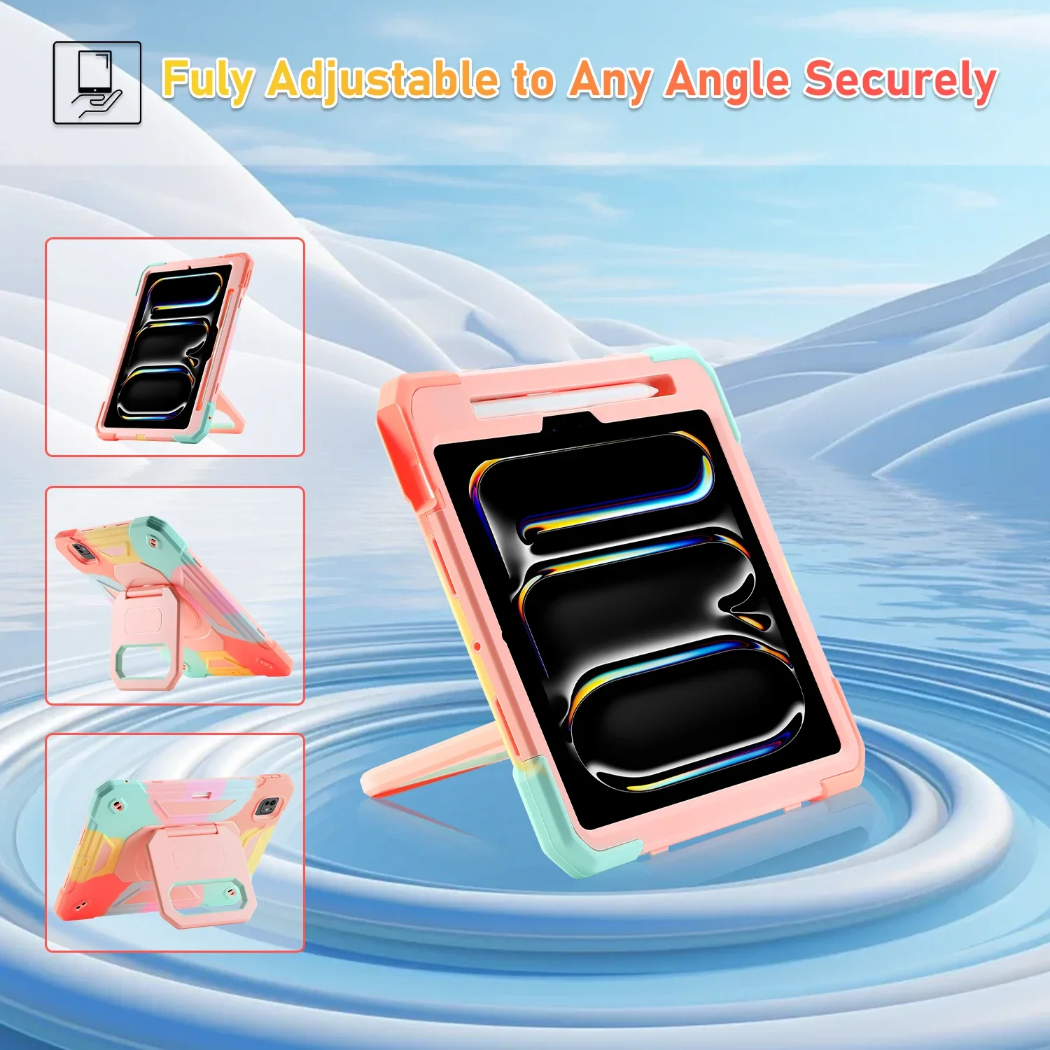 Premium 360-Degree Rotation Shockproof Tablet Stand Case