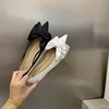 Flat Shoes for Women Plus Size 43 44 Spring  Autumn New Style Pointed Toe Bow Black Ladies Shoes  Loafers  Women Shoes 3