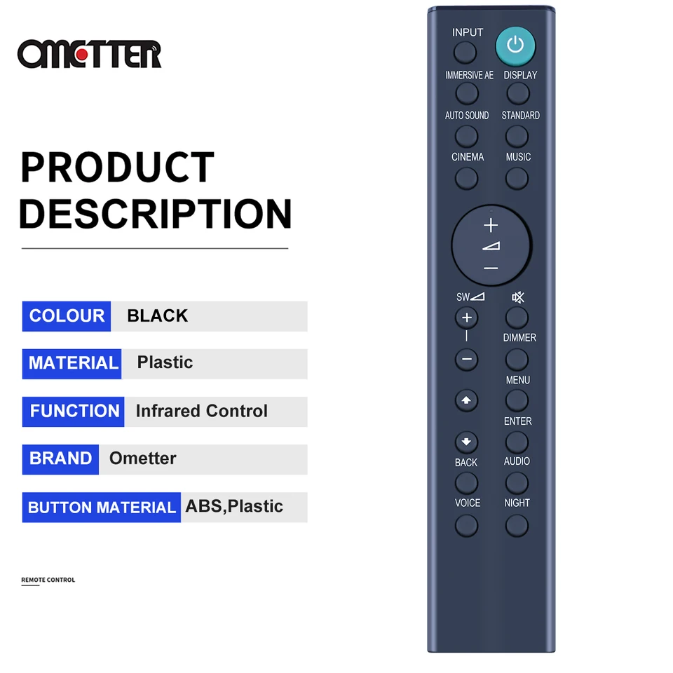 Telecomando RMT-AH507U di ricambio per soundbar Sony G700 HT-G700 SA Telecomando RMT-AH507U di ricambio per soundbar Sony G700 HT-G700 SA