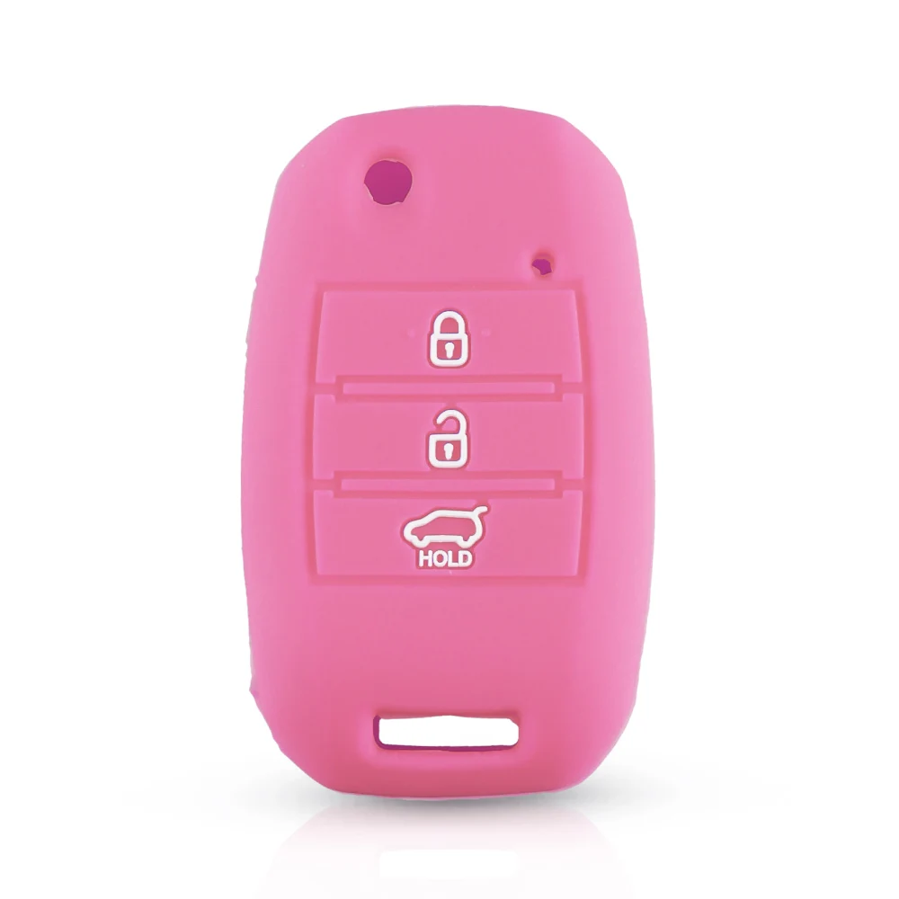 Silicone Key Car Cover Case Fob Protect For Kia Sportage Cerato Optima K5 Rio Carens Rondo Ceed Picanto k2 Soul Sorento key cap silicone covers
