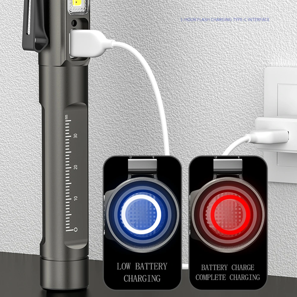 휴대용 전문 의료 LED 손전등, USB 충전식 에너지 절약 미니 손전등 펜 라이트, 치과 의사 캠핑 하이킹용