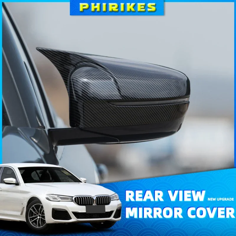 

2p Bright Black Side Wing Rearview Mirror cover caps for BMW 3 Series G20 G21 G28 320d 330e 330i 340i 2019-2022