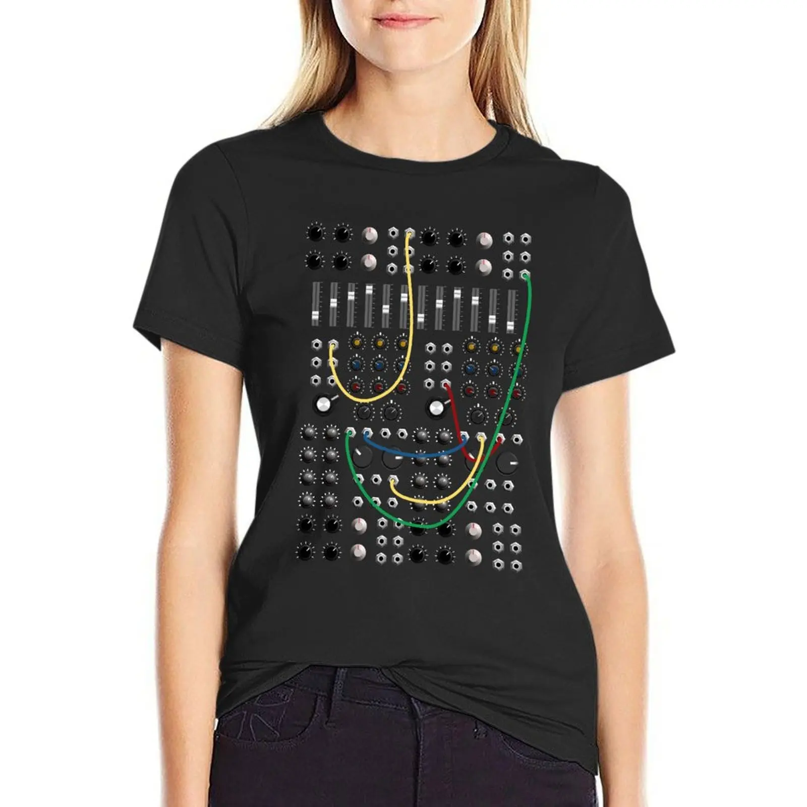 

Modular Synthesizer T-shirt summer top Aesthetic clothing cotton t shirts Women