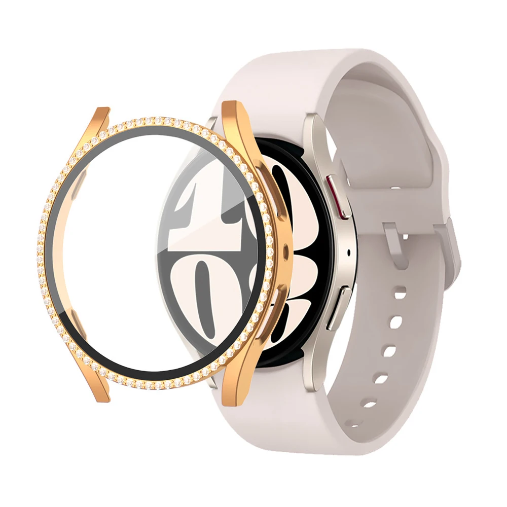 thumbnail image 1 of Funda de Cristal Liuwei para Samsung Galaxy Watch 6 4 5 44 MM 40 MM Accesorios Bling Diamond, 1 of 5